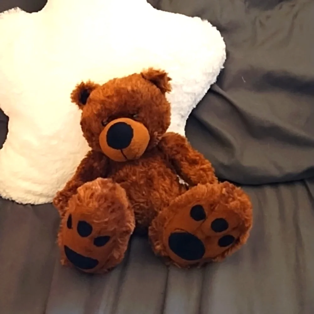 Big Foot Teddy Bear Brown Stuffed Animal plush kids toy Small bear BIG FEET